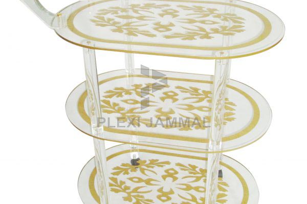 عربة اوفال ديزاين ذهبي