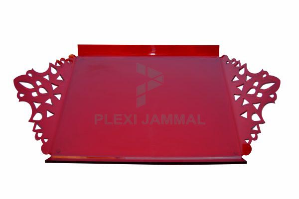 صينية زيك زاك لون احمر