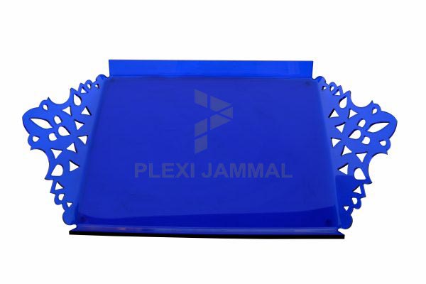 صينية زيك زاك لون ازرق