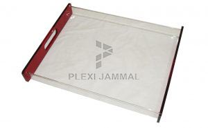 صينية شفاف جنب احمر