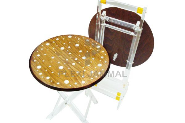 Table round mother of pearl