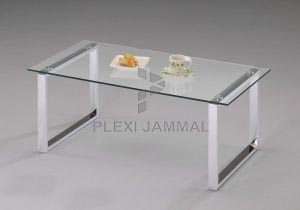 طاولة مستطيلة شفاف